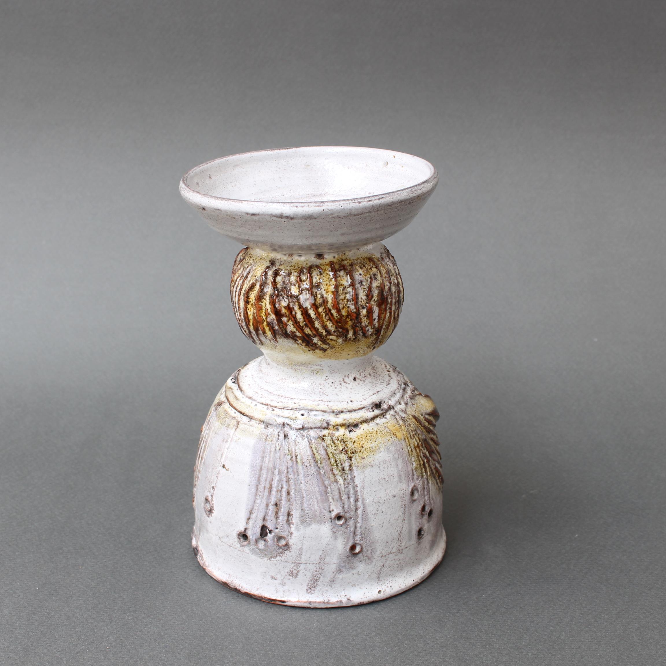 Céramique Vase à fleurs décoratif vintage en céramique de Pierre Koppe:: vers les années 1970