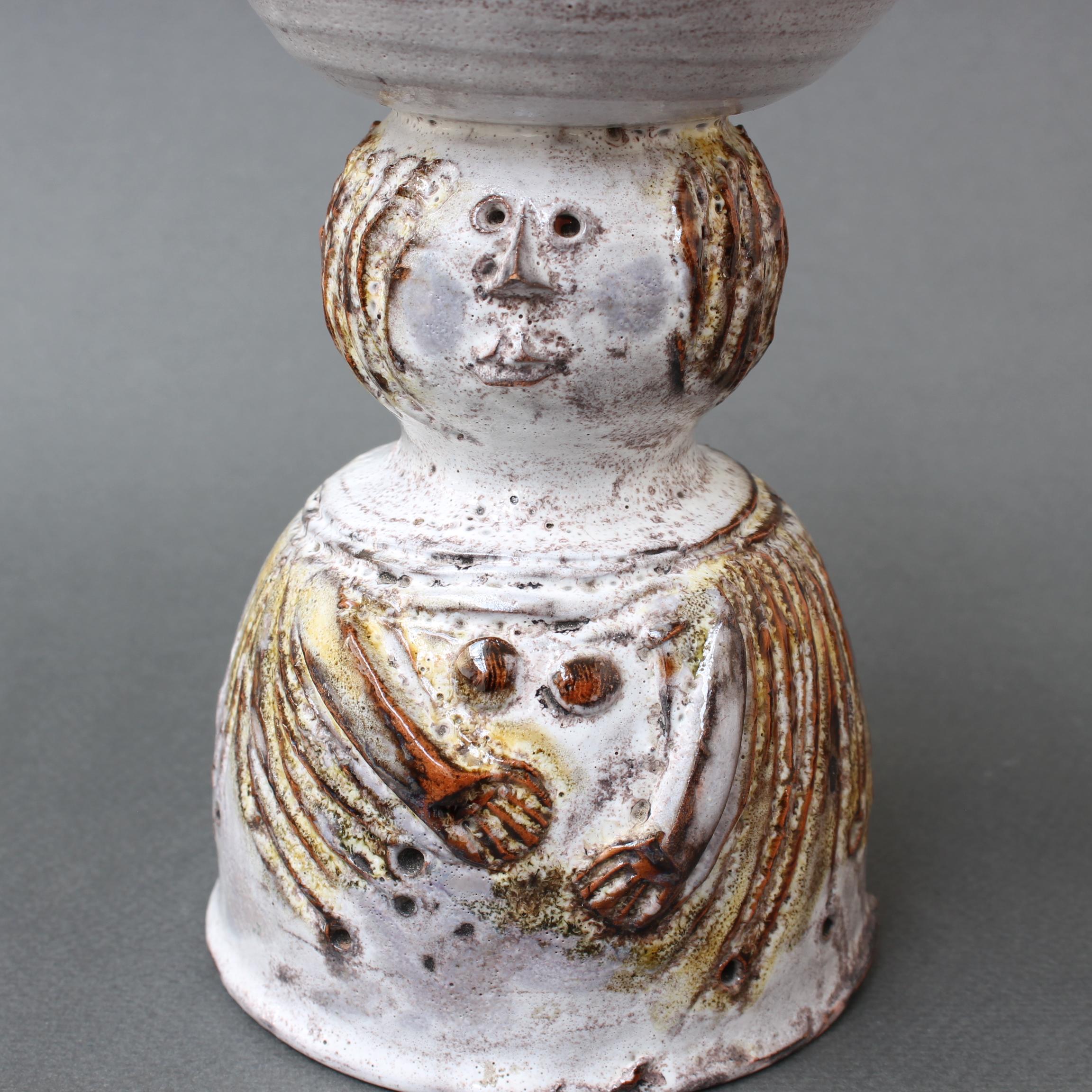 Vase à fleurs décoratif vintage en céramique de Pierre Koppe:: vers les années 1970 3