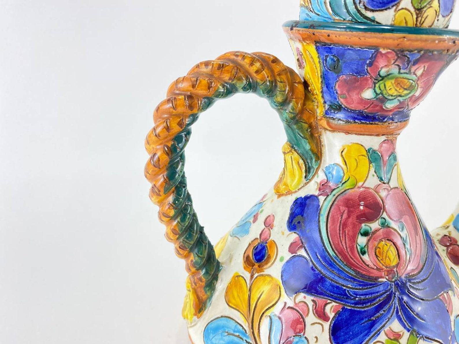 Bouilloire décorative vintage en céramique Assbrock Keramik Majolika, Allemagne en vente 2