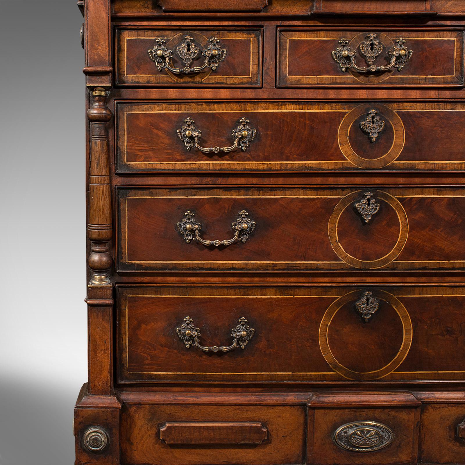 Vintage Decorative Chest of Drawers, English, Drawing Room, Georgian Revival For Sale 4