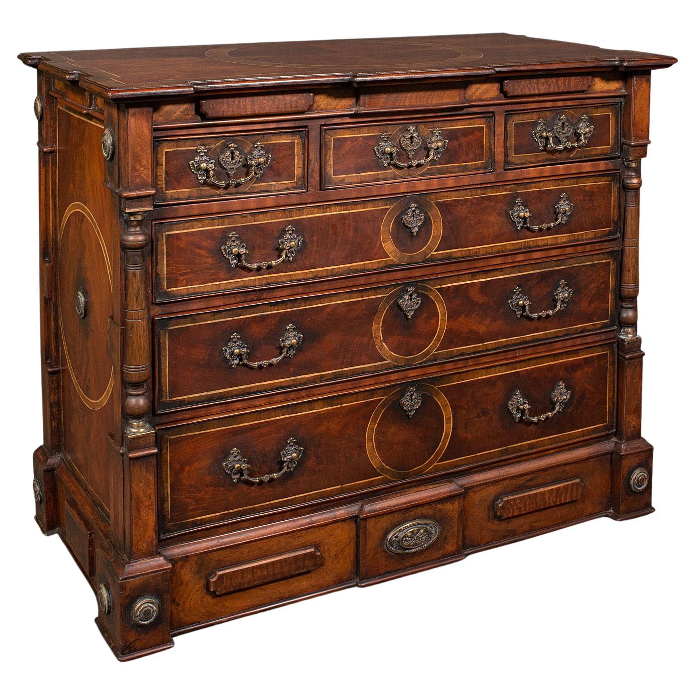 Vintage Decorative Chest of Drawers, English, Drawing Room, Georgian Revival For Sale