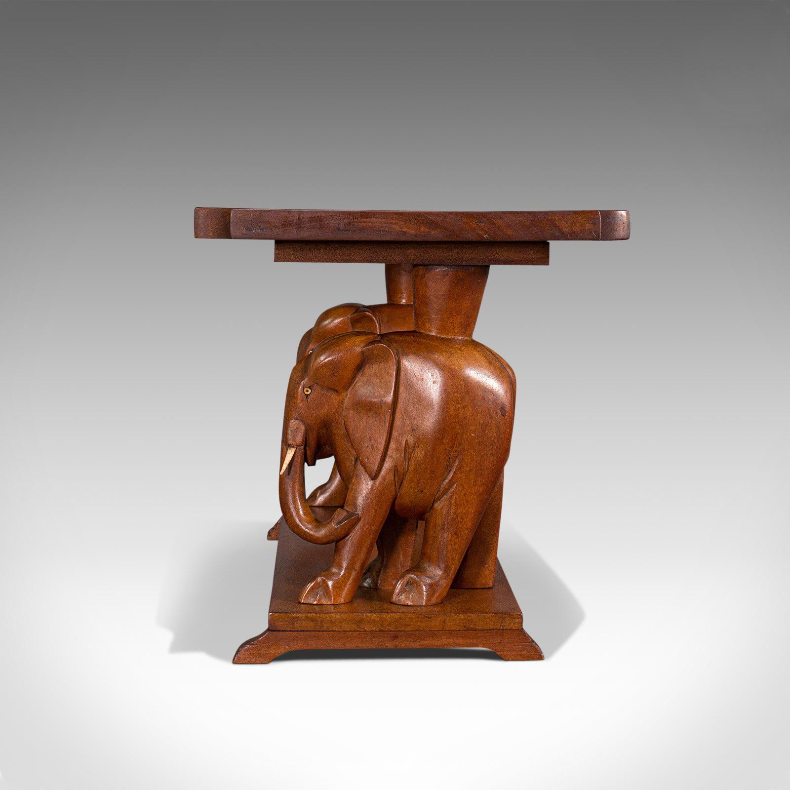 wooden elephant coffee table