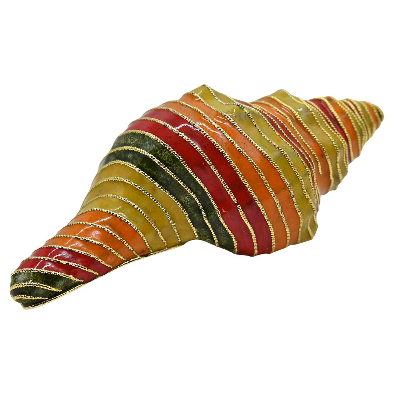 Vintage Decorative Conch Shell, Late 20th Century