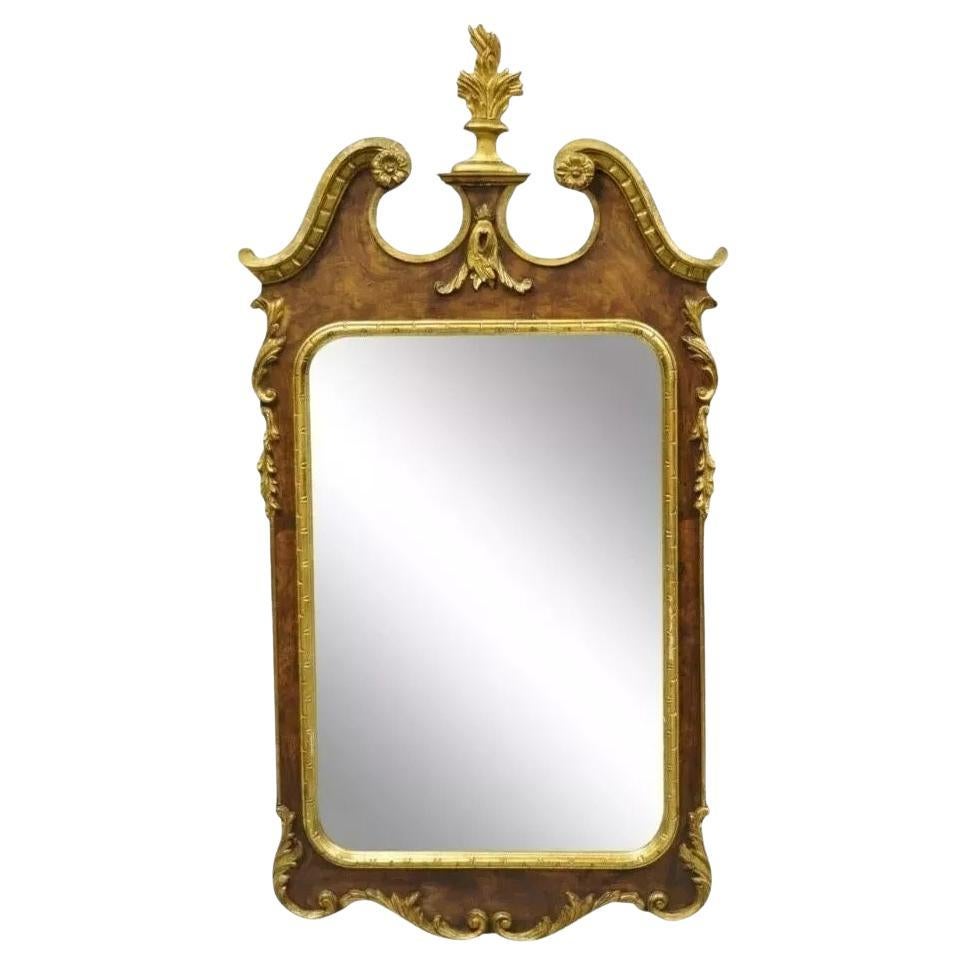 Vintage Decorative Crafts Inc American Federal Wandspiegel aus geschnitztem, vergoldetem und vergoldetem Holz