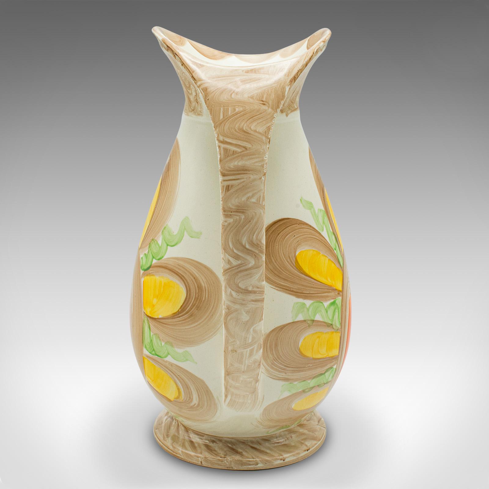 Vintage Decorative Creamer Jug, English, Ceramic, Milk Pourer, Art Deco, C.1930 In Good Condition For Sale In Hele, Devon, GB