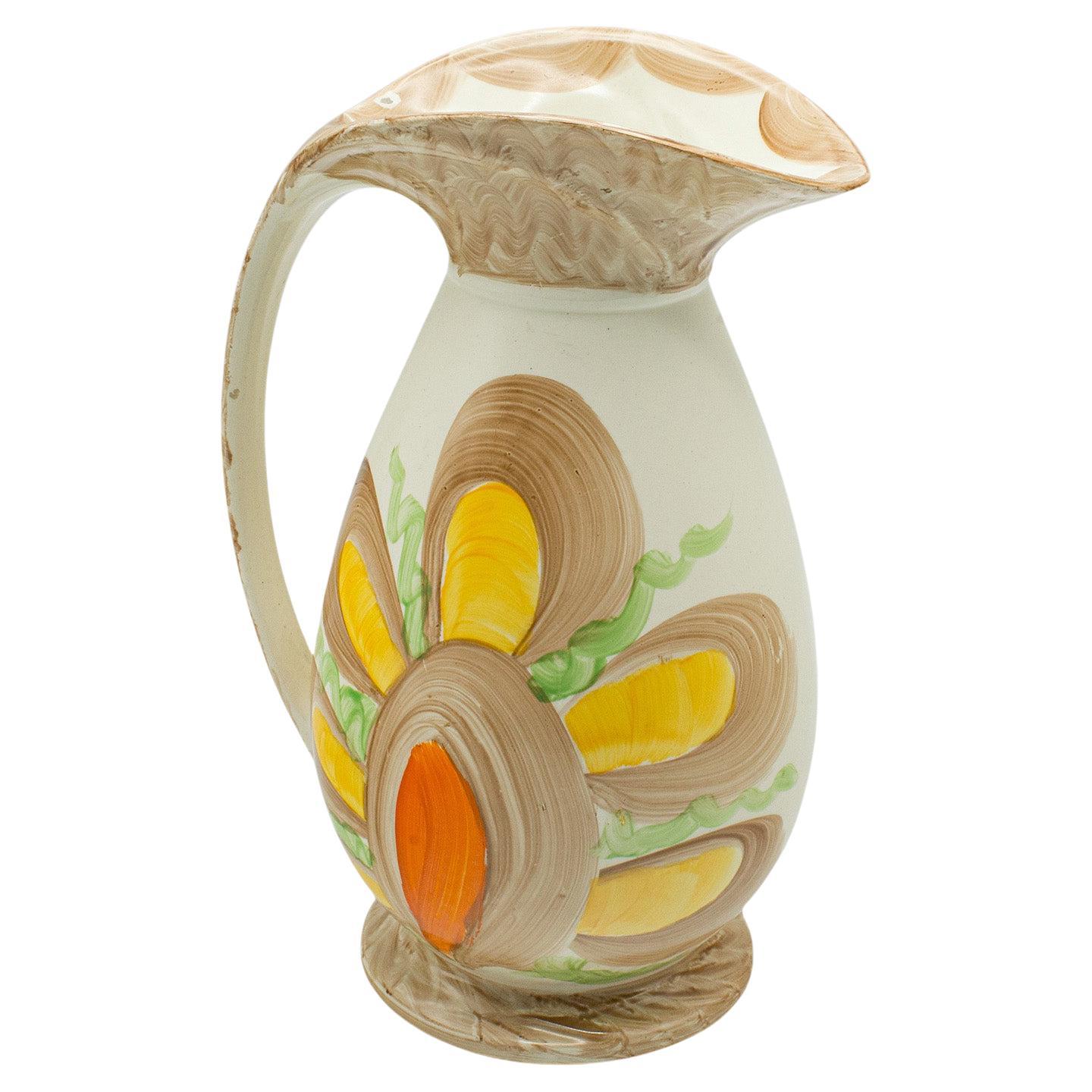 Vintage Decorative Creamer Jug, English, Ceramic, Milk Pourer, Art Deco, C.1930 For Sale