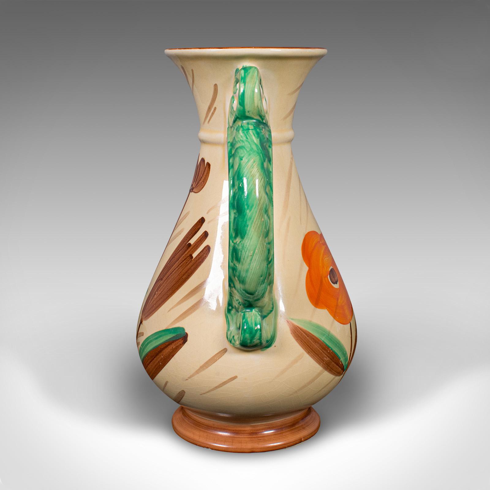 Vintage Decorative Custard Jug, English, Ceramic, Dessert Pourer, Art Deco, 1930 In Good Condition For Sale In Hele, Devon, GB