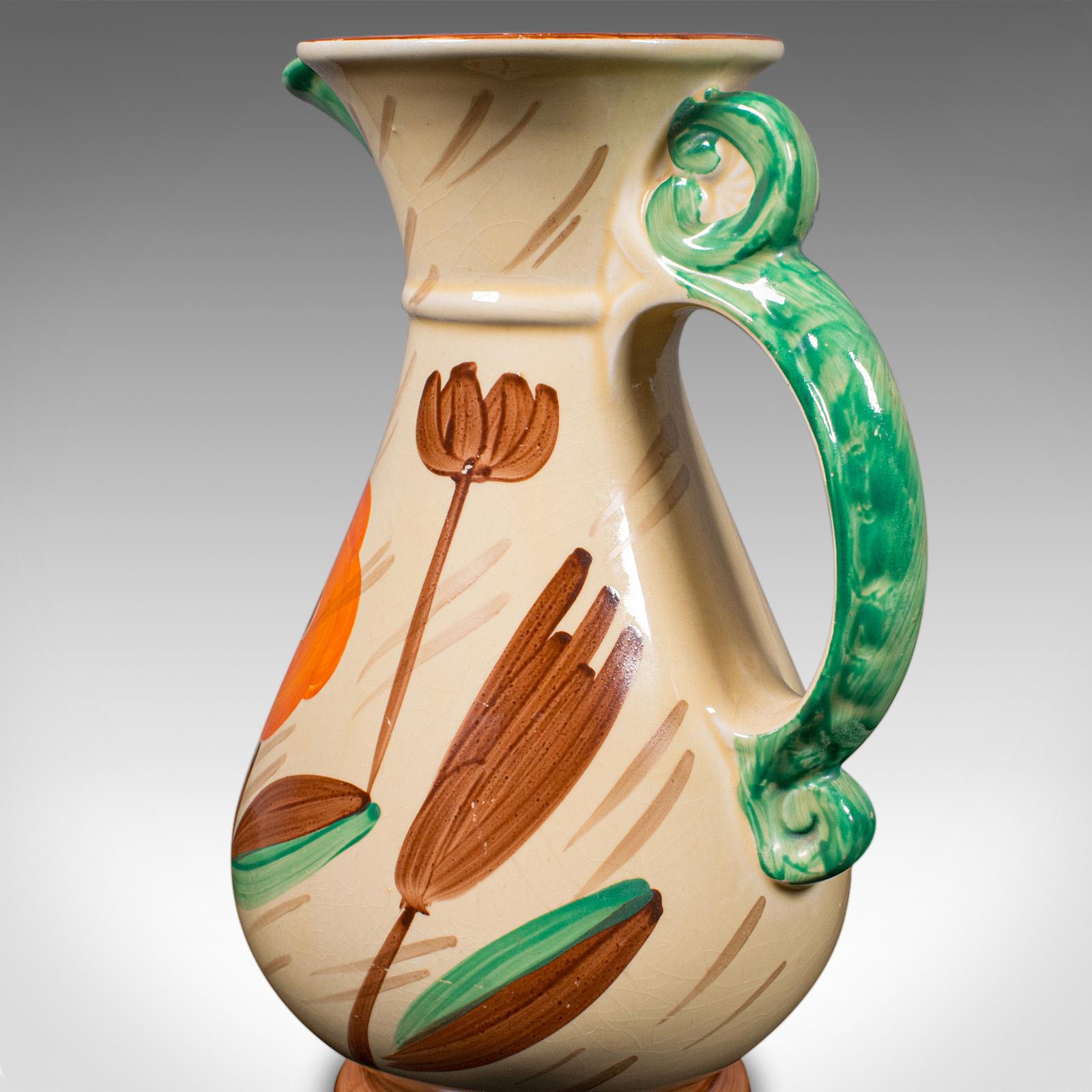 Vintage Decorative Custard Jug, English, Ceramic, Dessert Pourer, Art Deco, 1930 For Sale 4