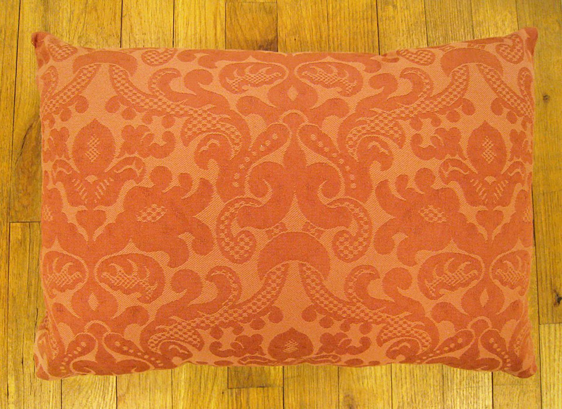 Vintage Decorative Double-Sided French Floral Textile Pillow In Good Condition For Sale In New York, NY
