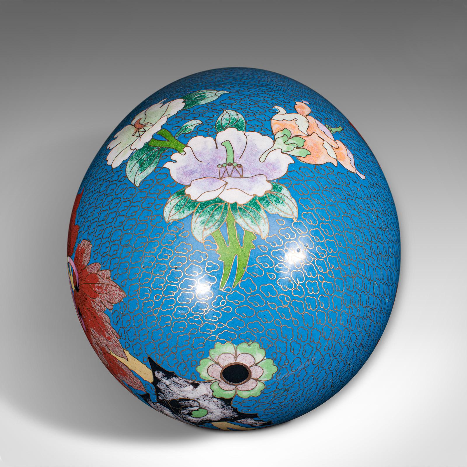 Vintage Decorative Egg, Chinese, Cloisonne, Ornament, Late Art Deco, circa 1940 For Sale 6