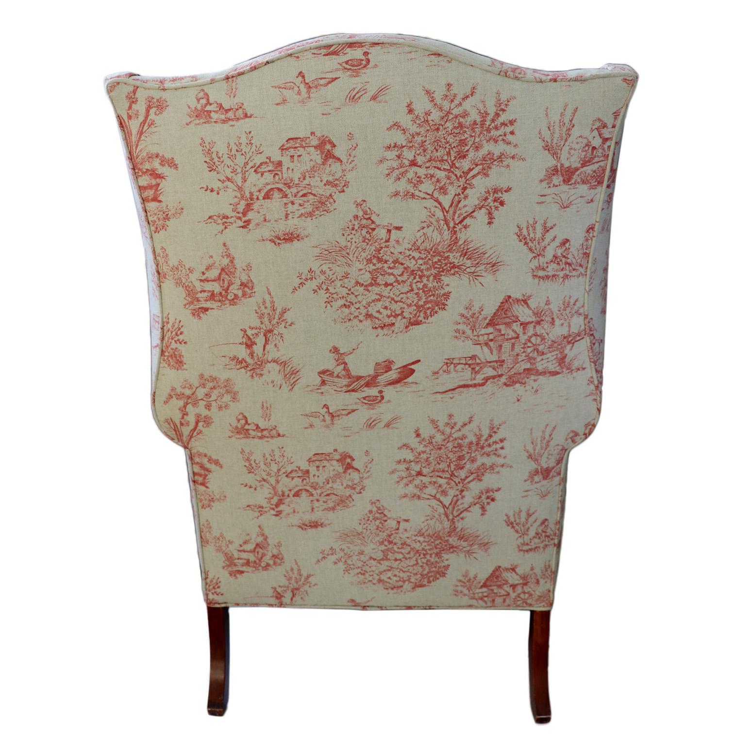 Vintage Decorative Fabric Chair For Sale 1