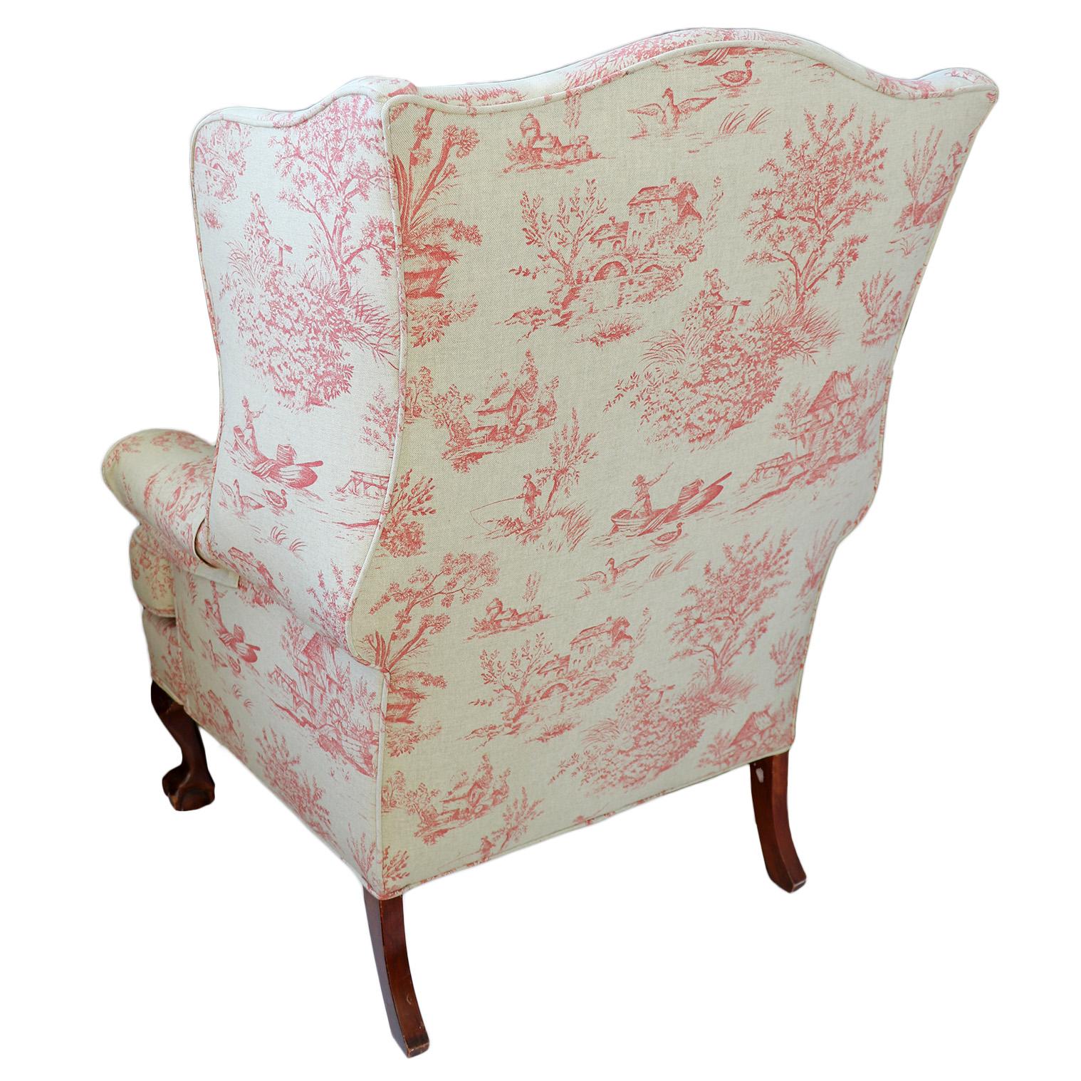 Vintage Decorative Fabric Chair For Sale 2