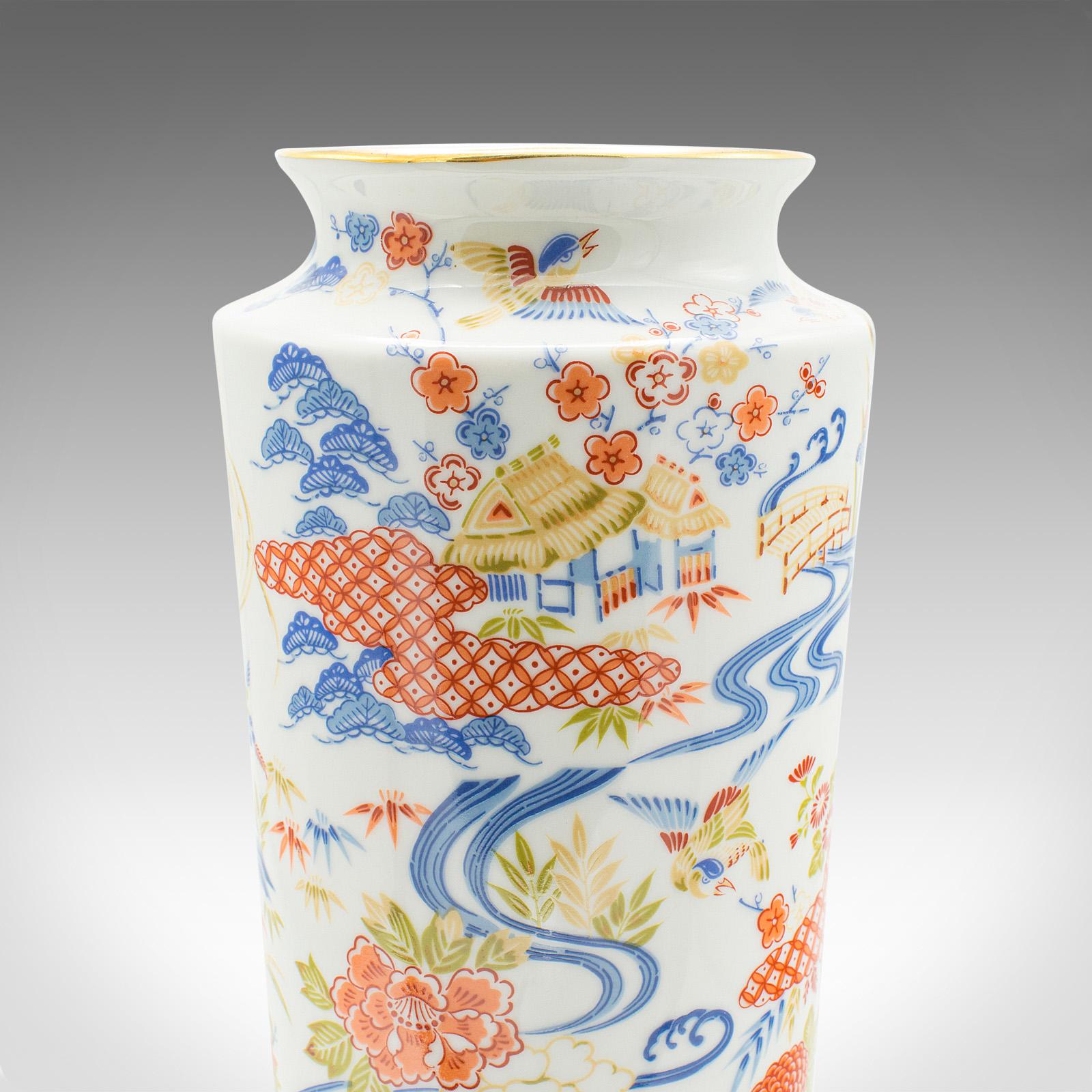 Vintage Decorative Flower Vase, Chinese, Ceramic, Stem Sleeve, Art Deco Revival For Sale 3