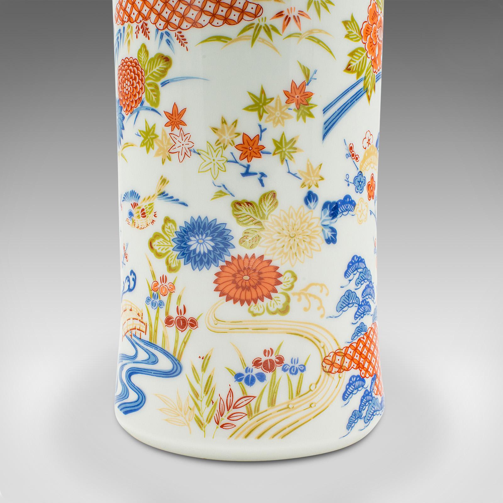 Vintage Decorative Flower Vase, Chinese, Ceramic, Stem Sleeve, Art Deco Revival For Sale 4