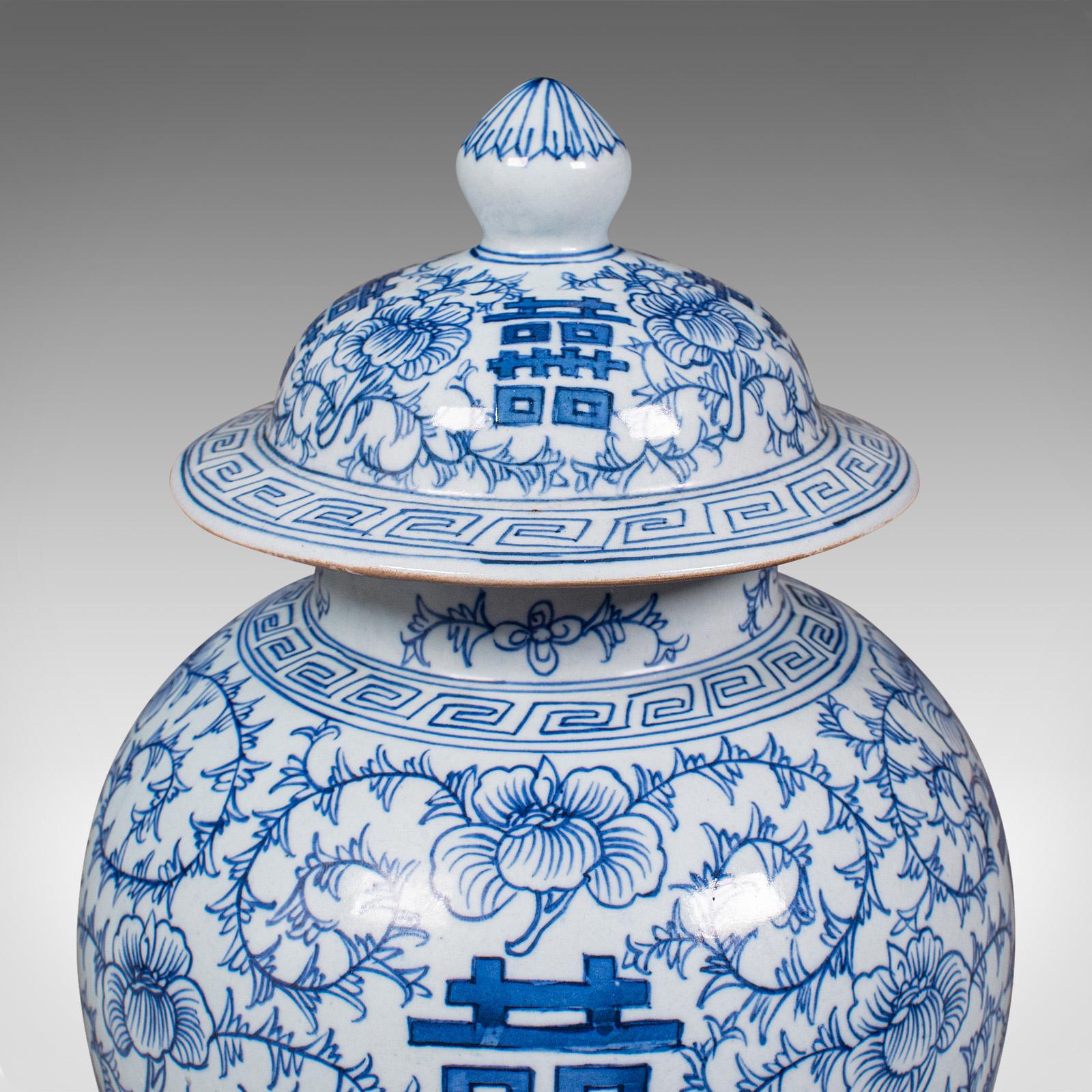 Dekorative Vintage-Blumenvase, chinesisch, Keramik, Urne, Gewürzglas, Art déco, 1930 im Angebot 5