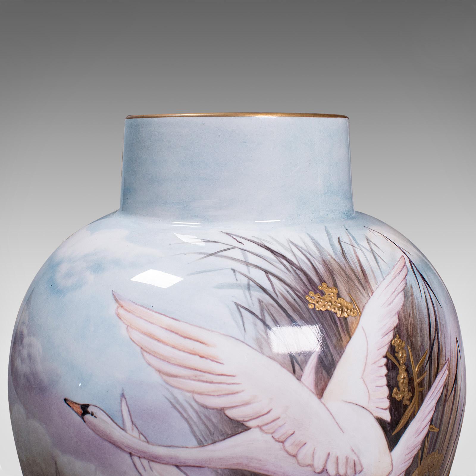 Vintage Decorative Flower Vase, English, Ceramic, Hand Painted, James Skerrett For Sale 2