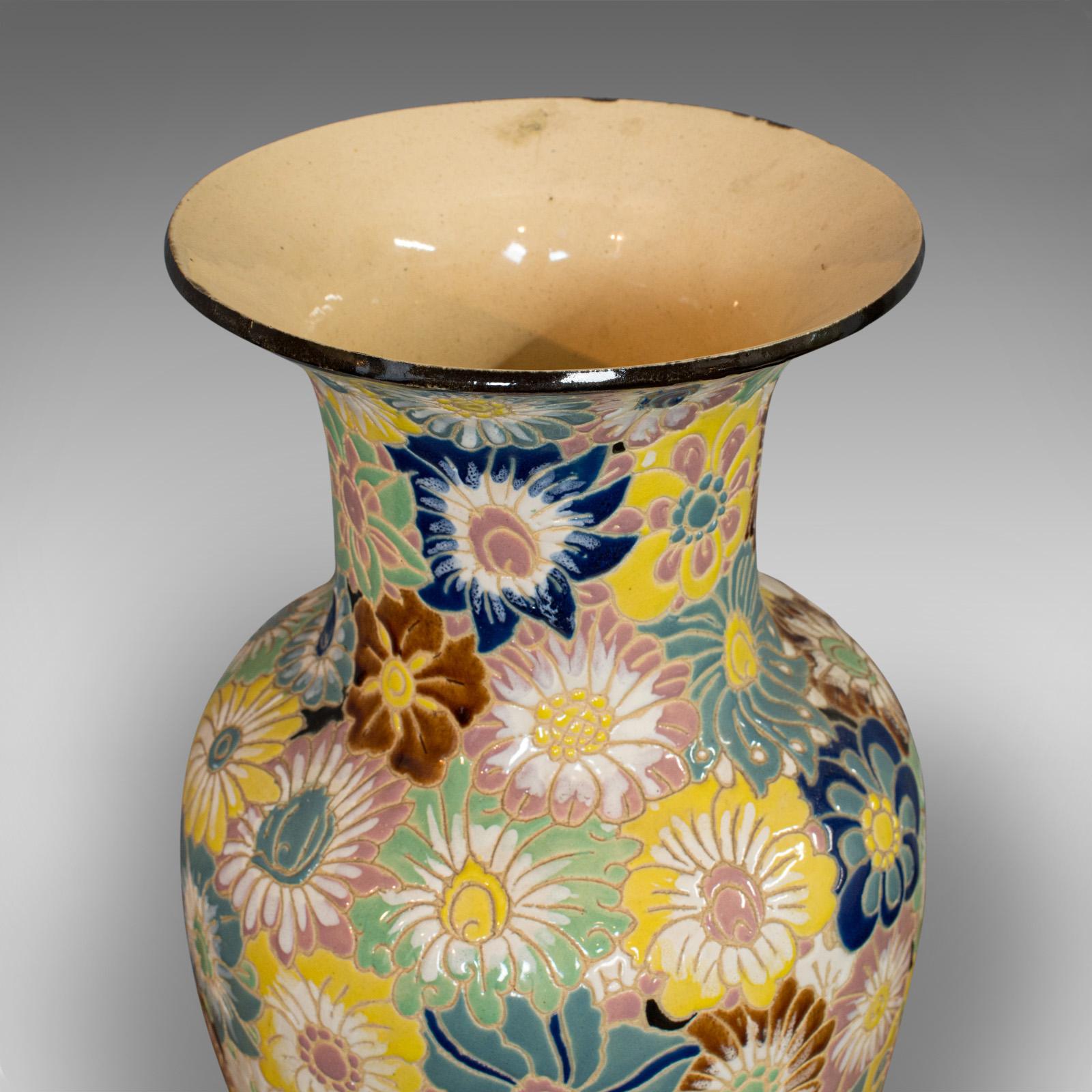 Vintage Decorative Flower Vase, Oriental, Ceramic, Decorative, Urn, Stick, Stand 2