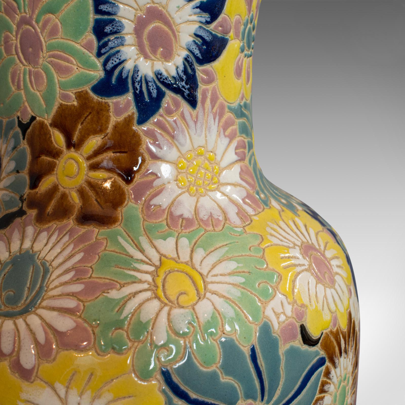 Vintage Decorative Flower Vase, Oriental, Ceramic, Decorative, Urn, Stick, Stand 3