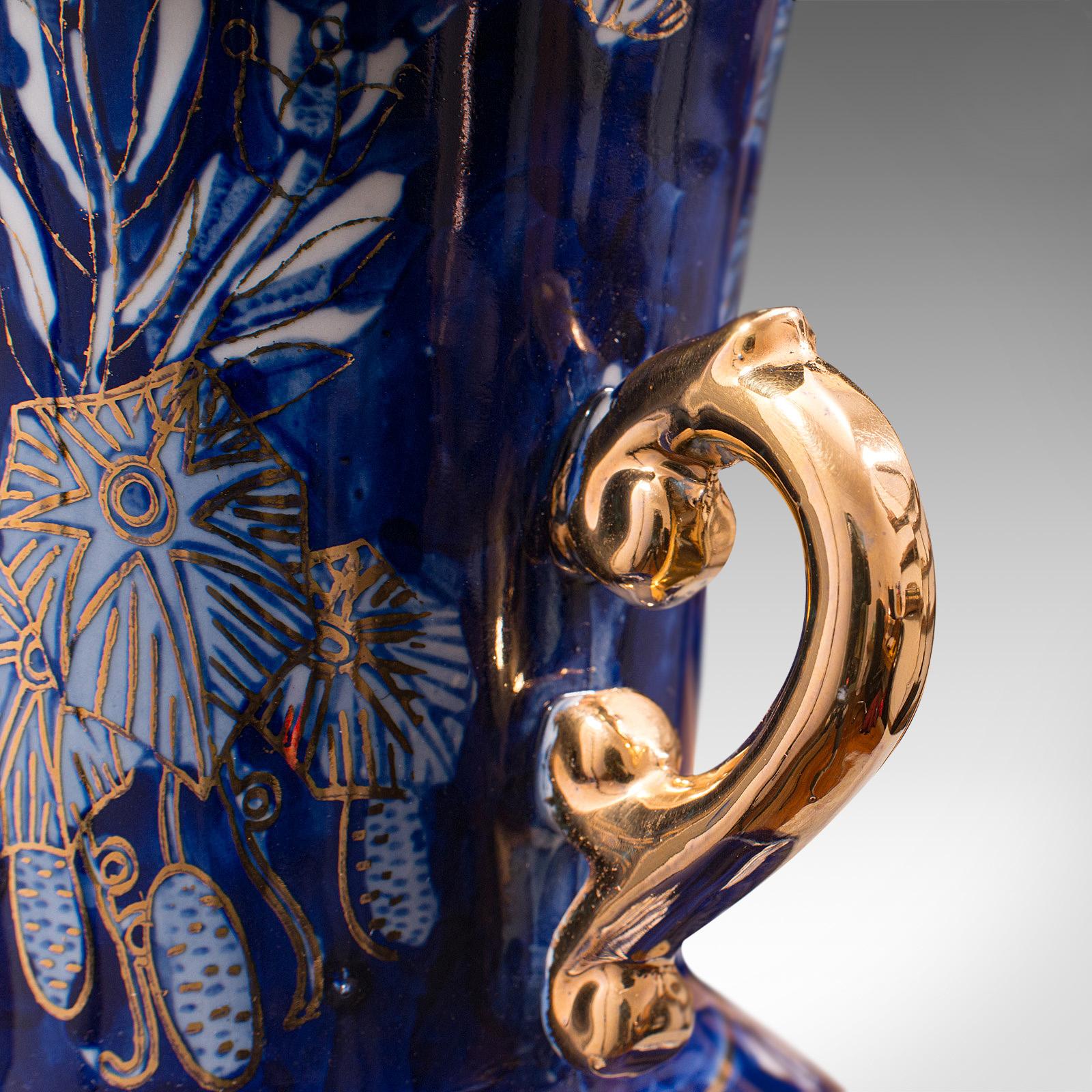 Vintage Decorative Flower Vase, Oriental, Ceramic, Ornamental, Baluster, C.1980 5