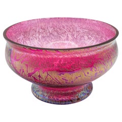 Vintage Decorative Fruit Bowl, English, Art Glass, Serving Dish, Lustre Finish