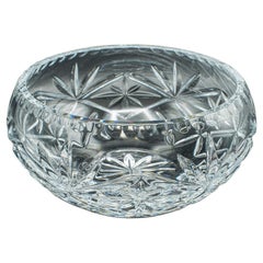 Vintage Decorative Fruit Bowl, English, Cut Crystal Glass, Serving Dish, Punch