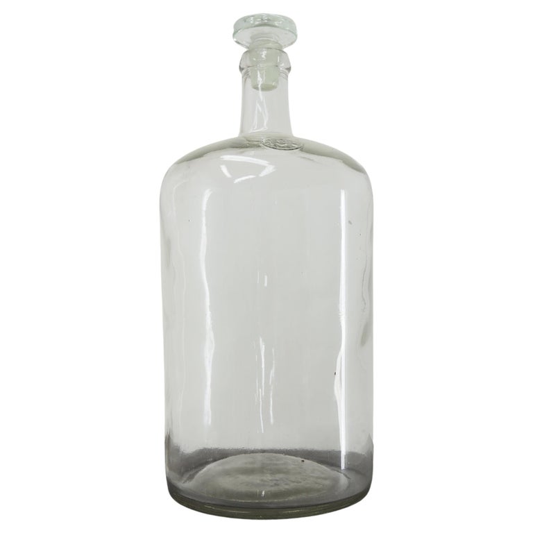 Vintage Decorative Glass Bottle 10litre , Vase, 1970s For Sale at 1stDibs