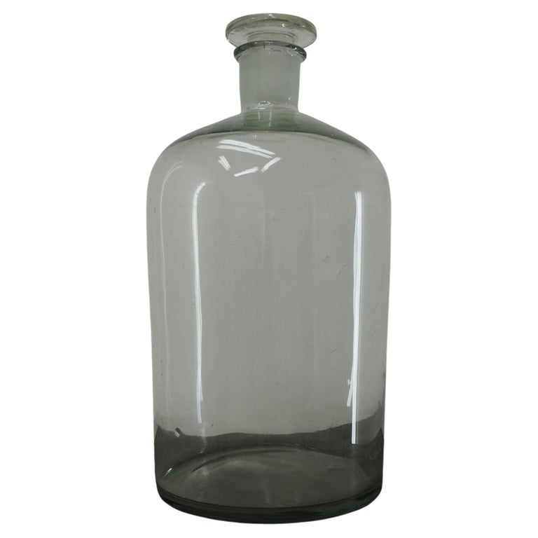 Vintage Decorative Glass Bottle 10litre , Vase, 1970s For Sale at 1stDibs