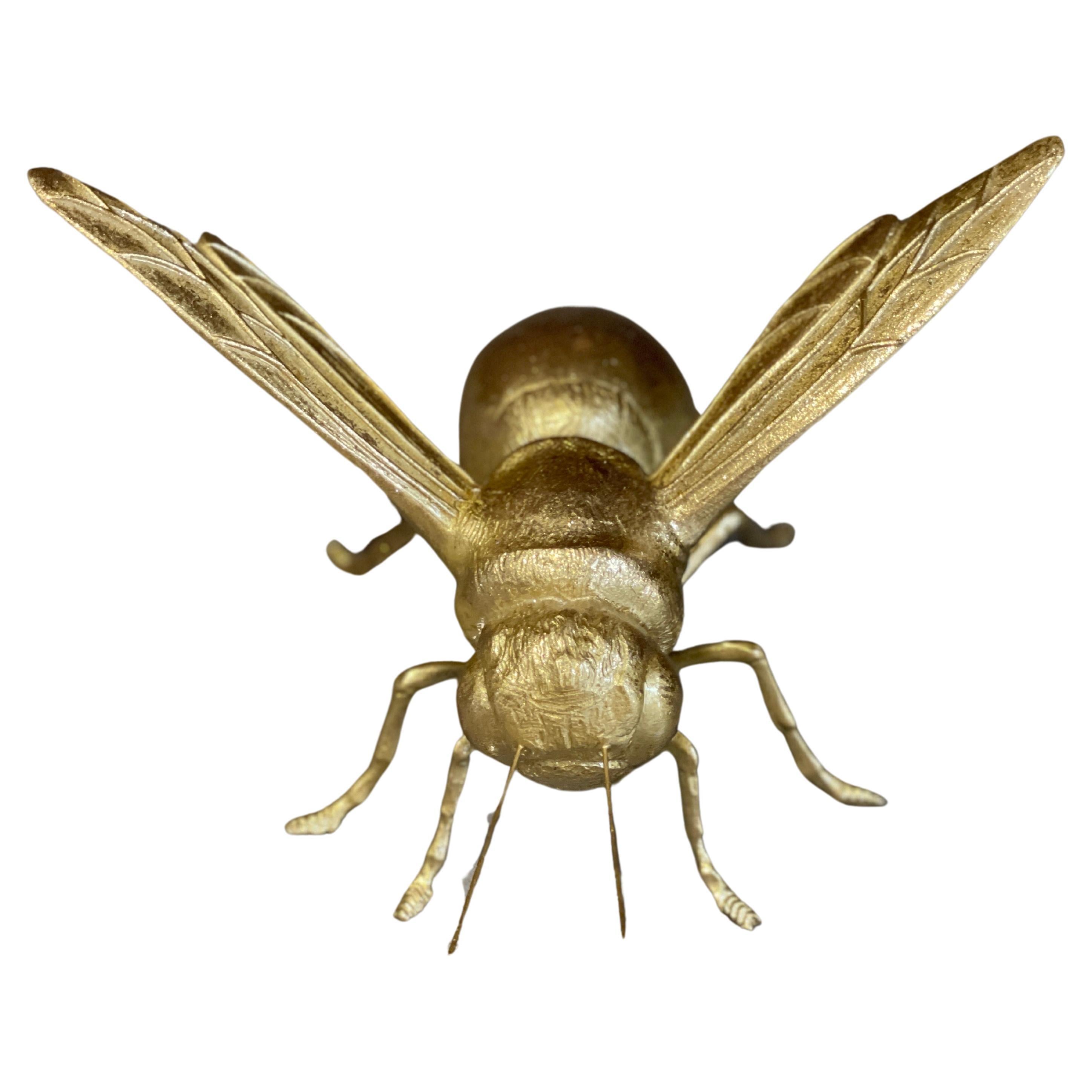 Sculpture d'abeille décorative vintage ornée de bourdons en or LUXURY ORNAMENT GOLD 