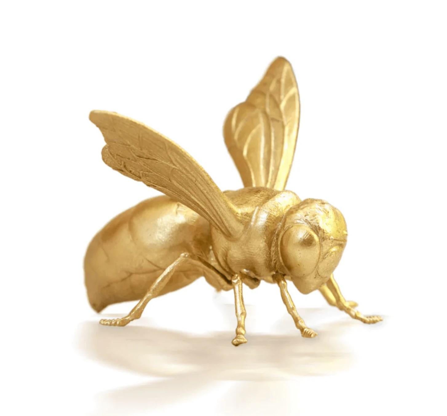 Vintage Decorative Golden Bee Ornament Bumble Bee Sculpture LUXURY ORNAMENT Bee For Sale 2