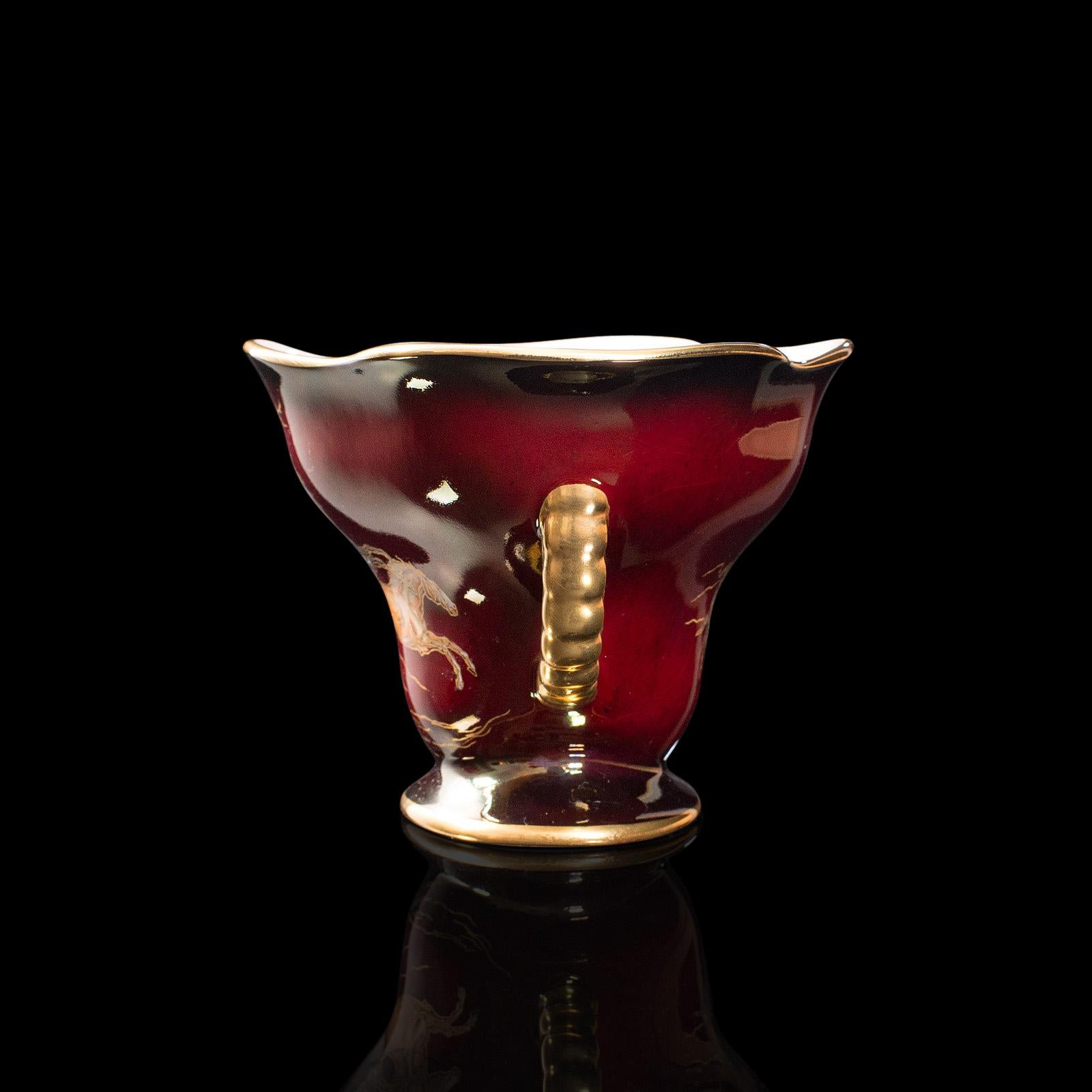 20ième siècle Vieux plat à raisins décoratif anglais, céramique, ornemental, bol à fruits, vers 1950 en vente
