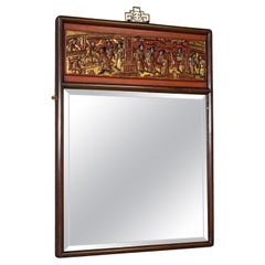 Vintage Decorative Hall Mirror, Chinese, Art Deco, Mid 20th Century, Circa 1940