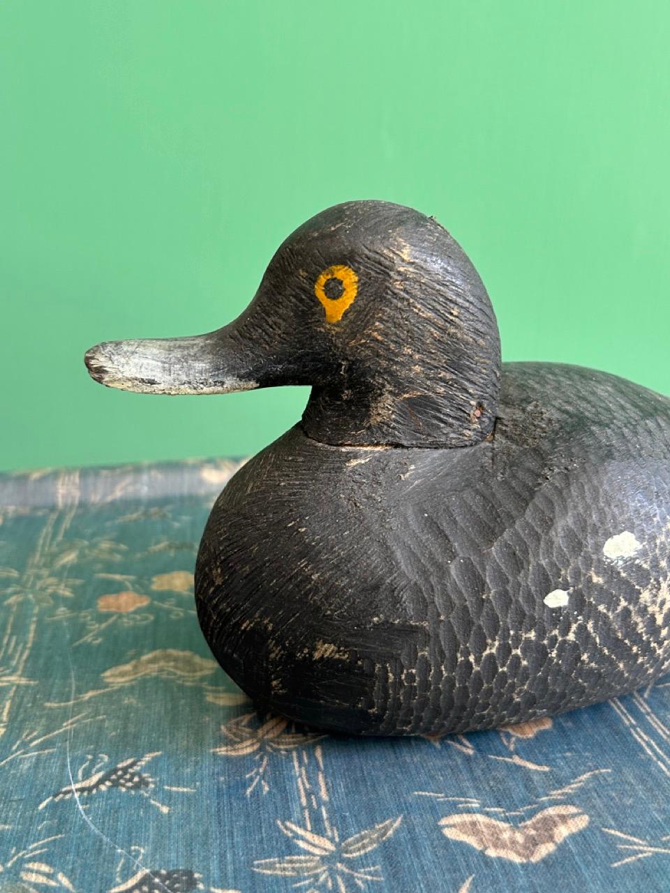Vintage Decorative Hand-Carved and -Painted Duck, France, 20th Century ...