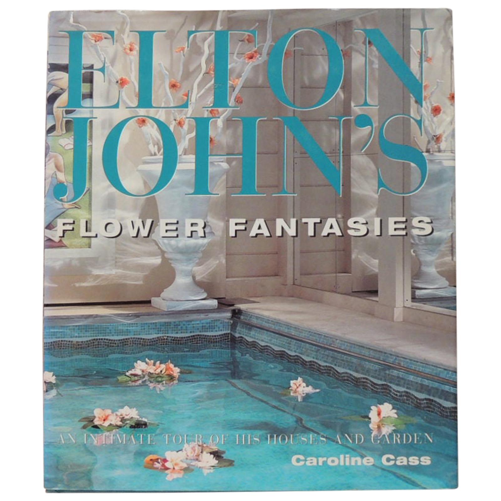 Vintage Decorative Hardcover Book Elton John's Flower Fantasies