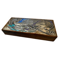 Vintage Decorative Italian Wood Box 1970s Signed