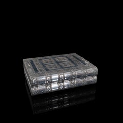 Vintage Decorative Jewelry Box, Indian Silver, Vanity Case, Late 20th Century