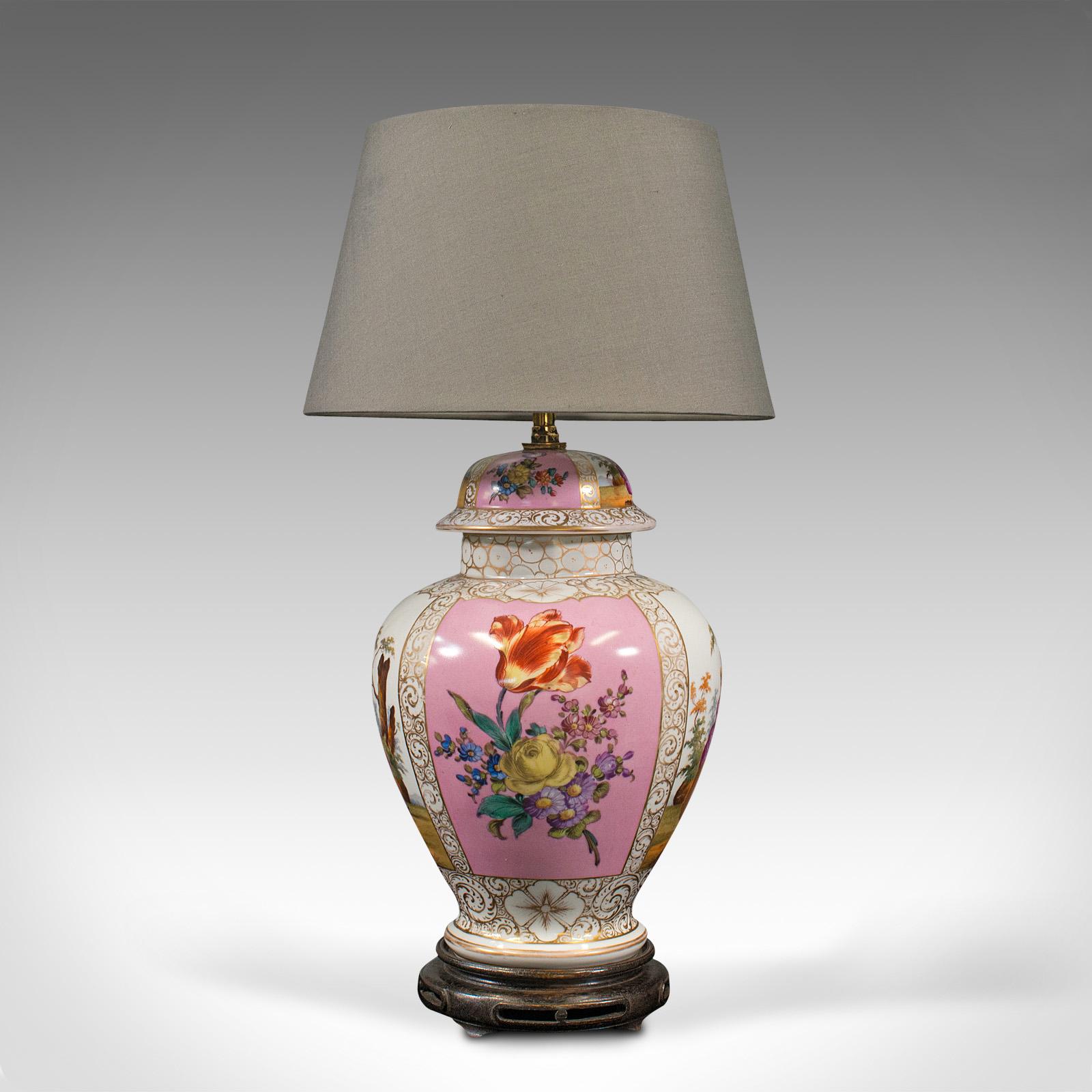 20th Century Vintage Decorative Lamp, Continental, Ceramic, Ornamental, Table Light, C.1970 For Sale