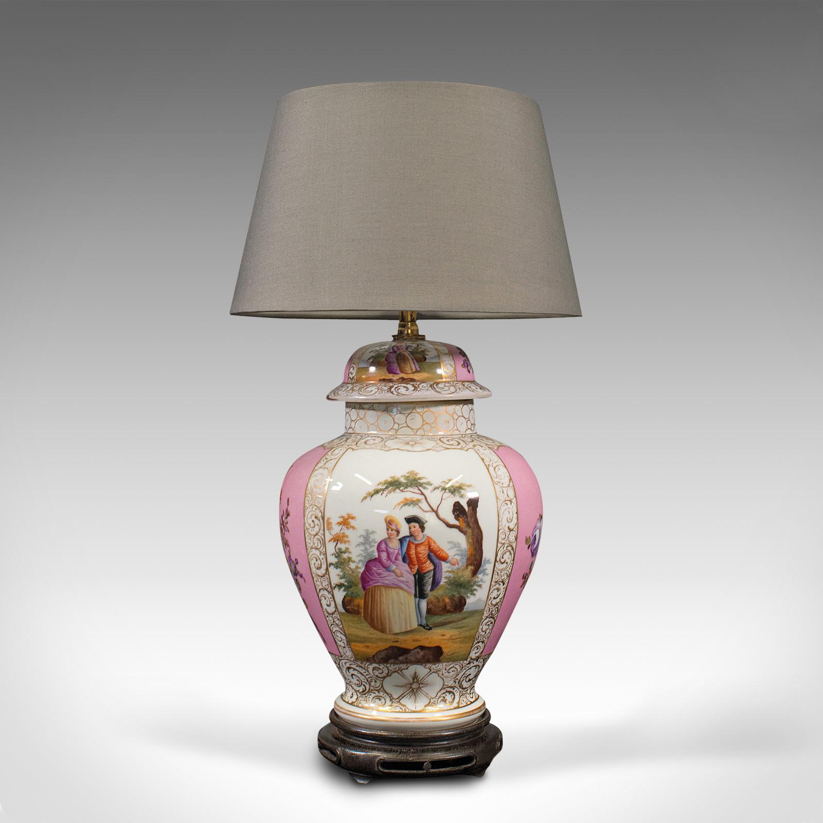Vintage Decorative Lamp, Continental, Ceramic, Ornamental, Table Light, C.1970 For Sale 1