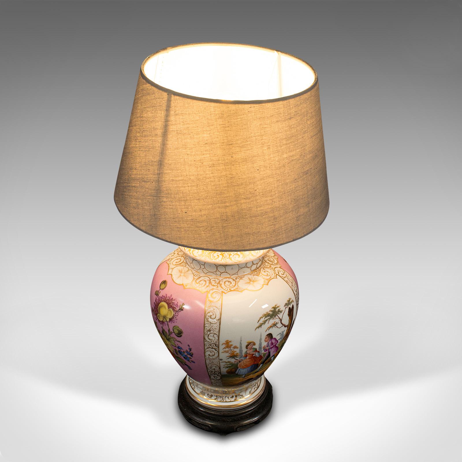 Vintage Decorative Lamp, Continental, Ceramic, Ornamental, Table Light, C.1970 For Sale 2