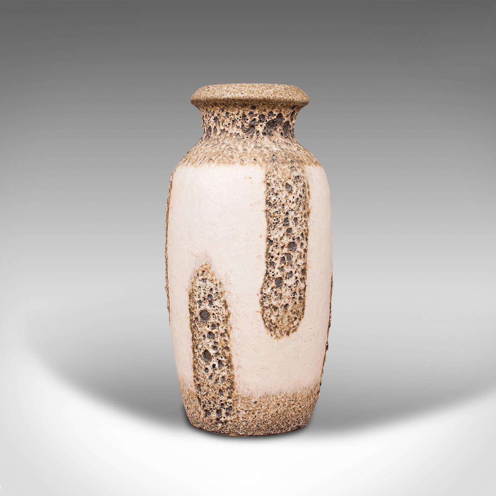 Vintage Decorative Lava Vase, German, Ceramic, Flower Stand, Mid Century, C.1960 2