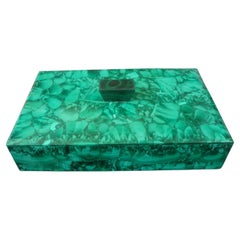 Vintage Decorative Malachite Box