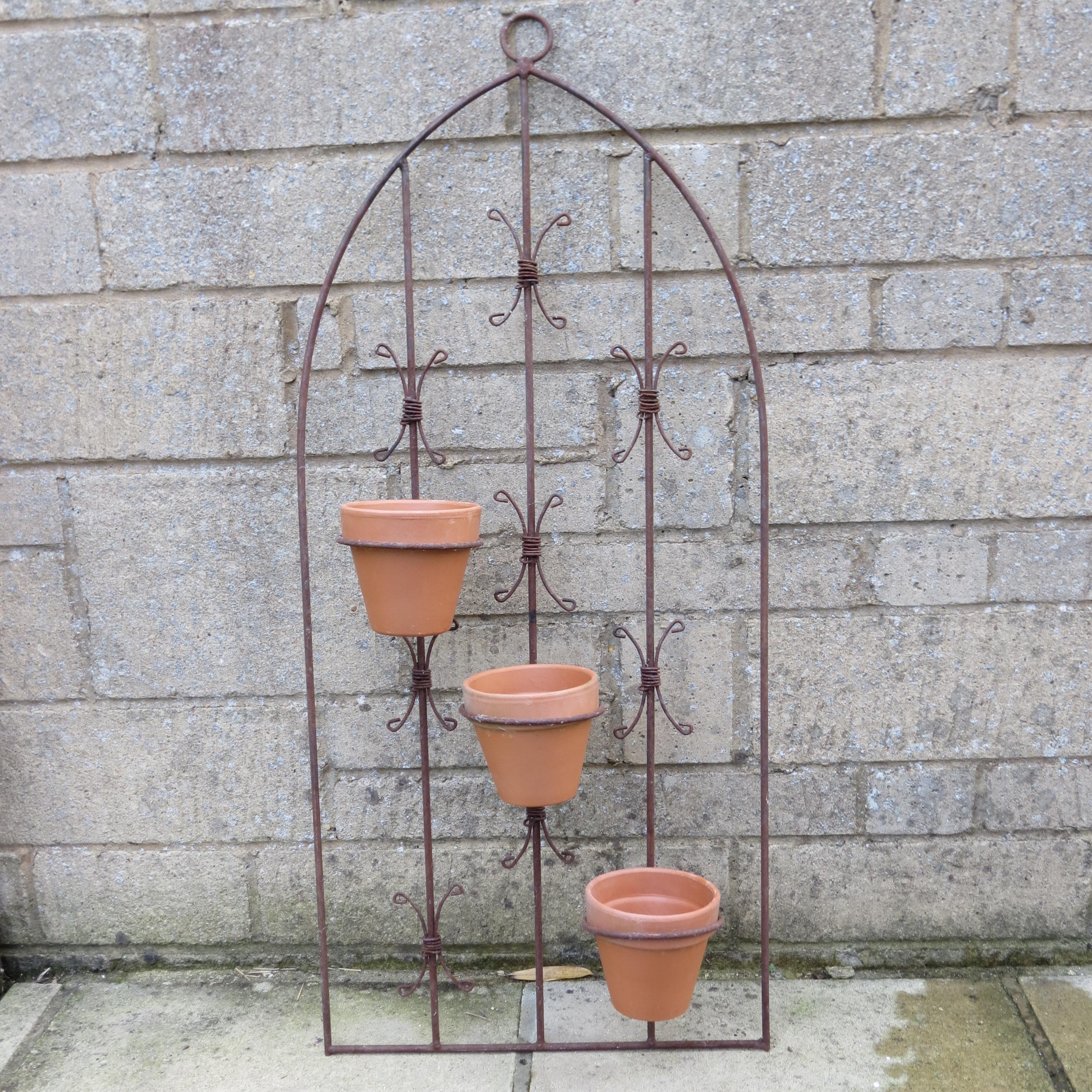 Rustic Vintage Decorative Metal Wall Hanging Planter 2 Available