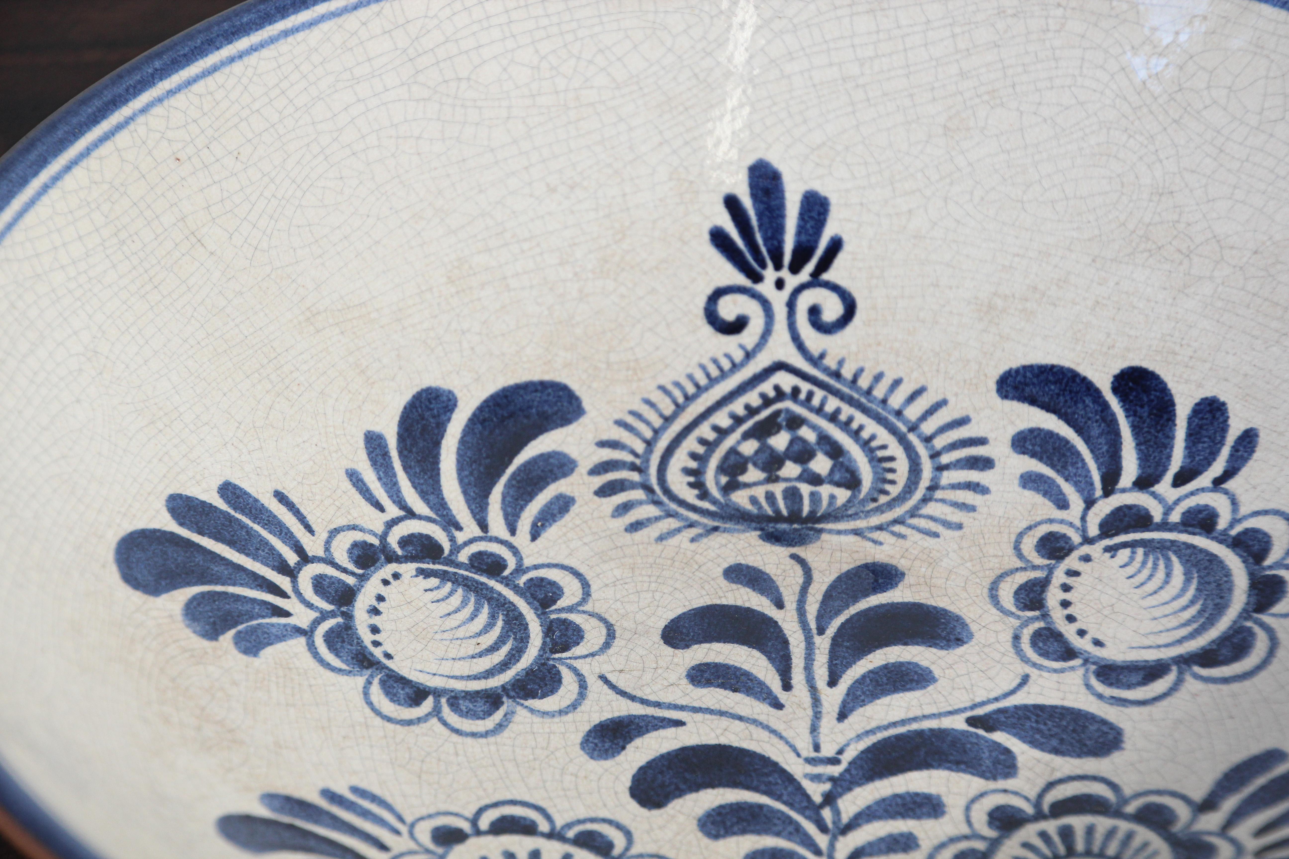 Dekorative maurische Schale in Blau und Weiß (Marokkanisch) im Angebot