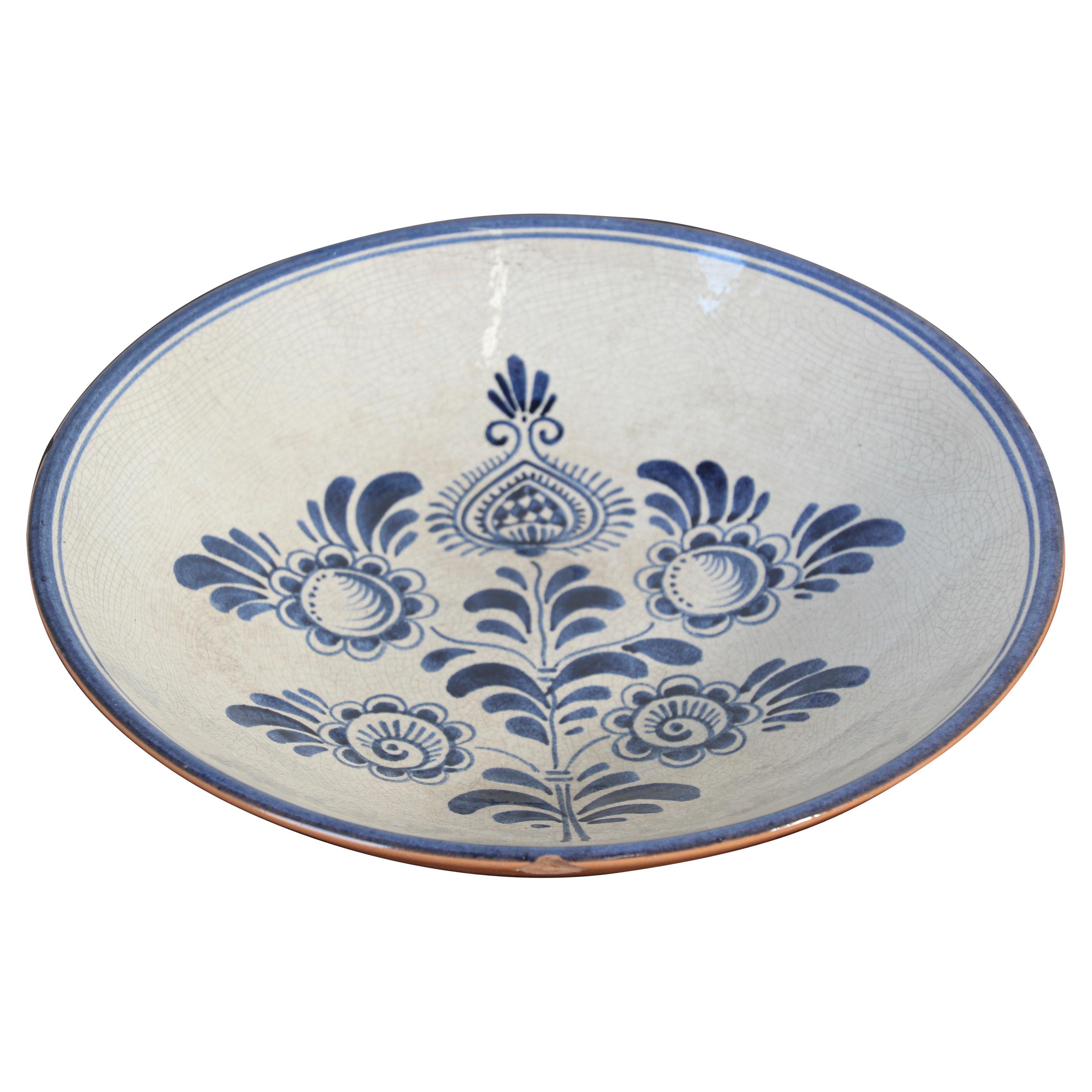 Ciotola decorativa moresca vintage blu e bianca