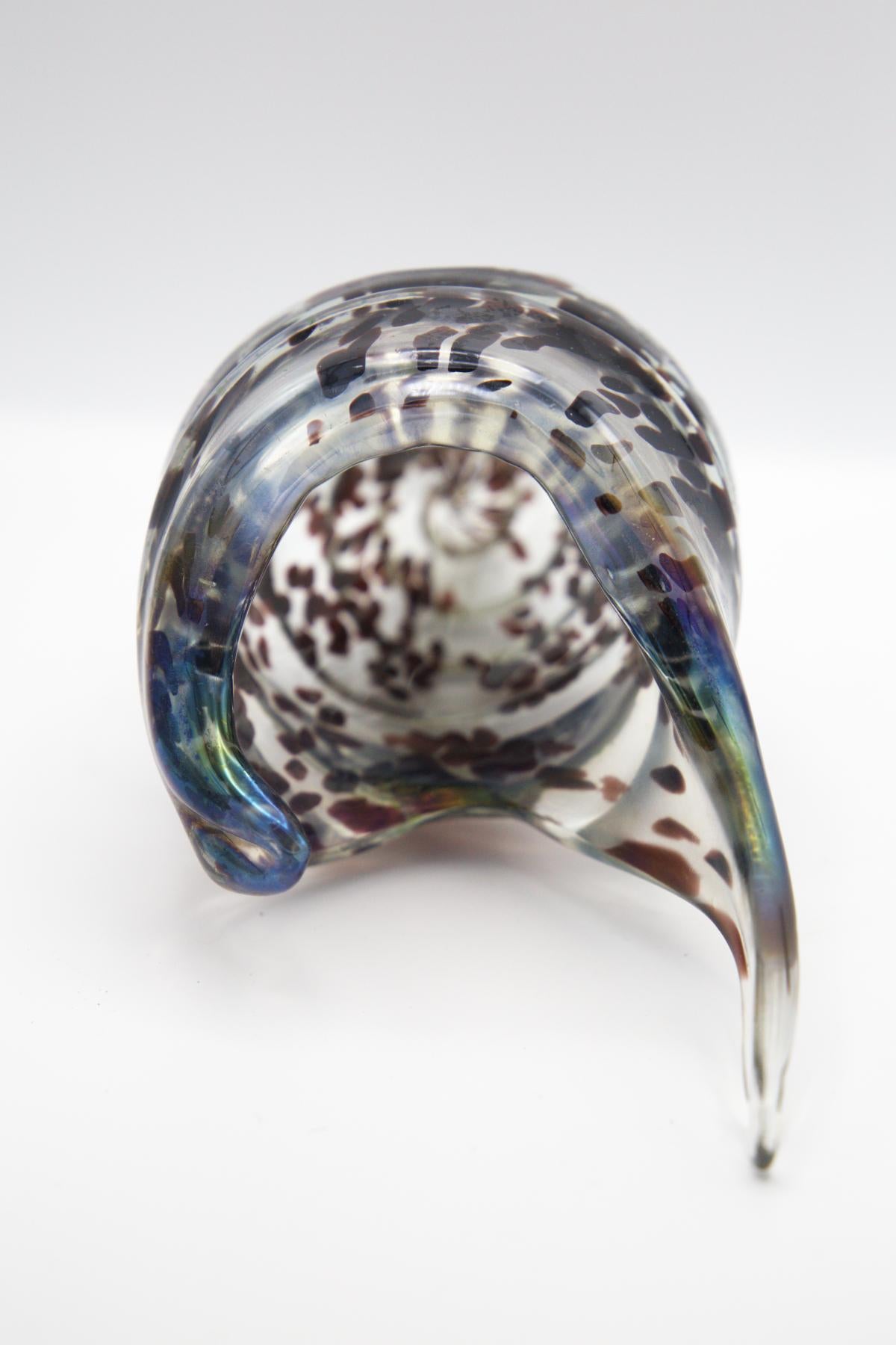 Italian Vintage Decorative Murano Glass Shell For Sale