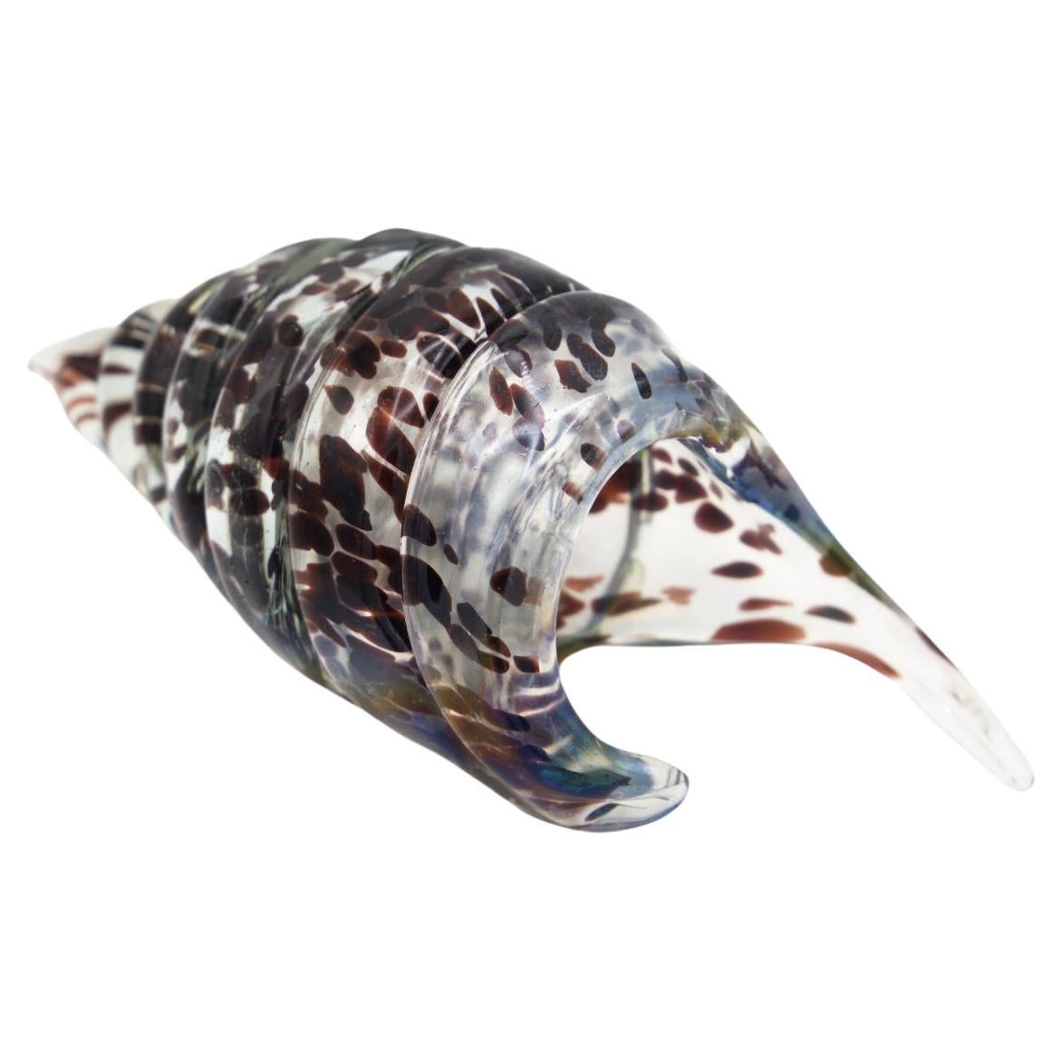 Vintage Decorative Murano Glass Shell For Sale