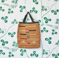 Vintage Decorative Native American Corn Husk Bag, American Late 19th-Century
