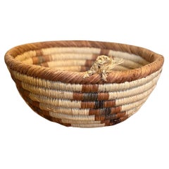 Panier décoratif vintage en fibres naturelles