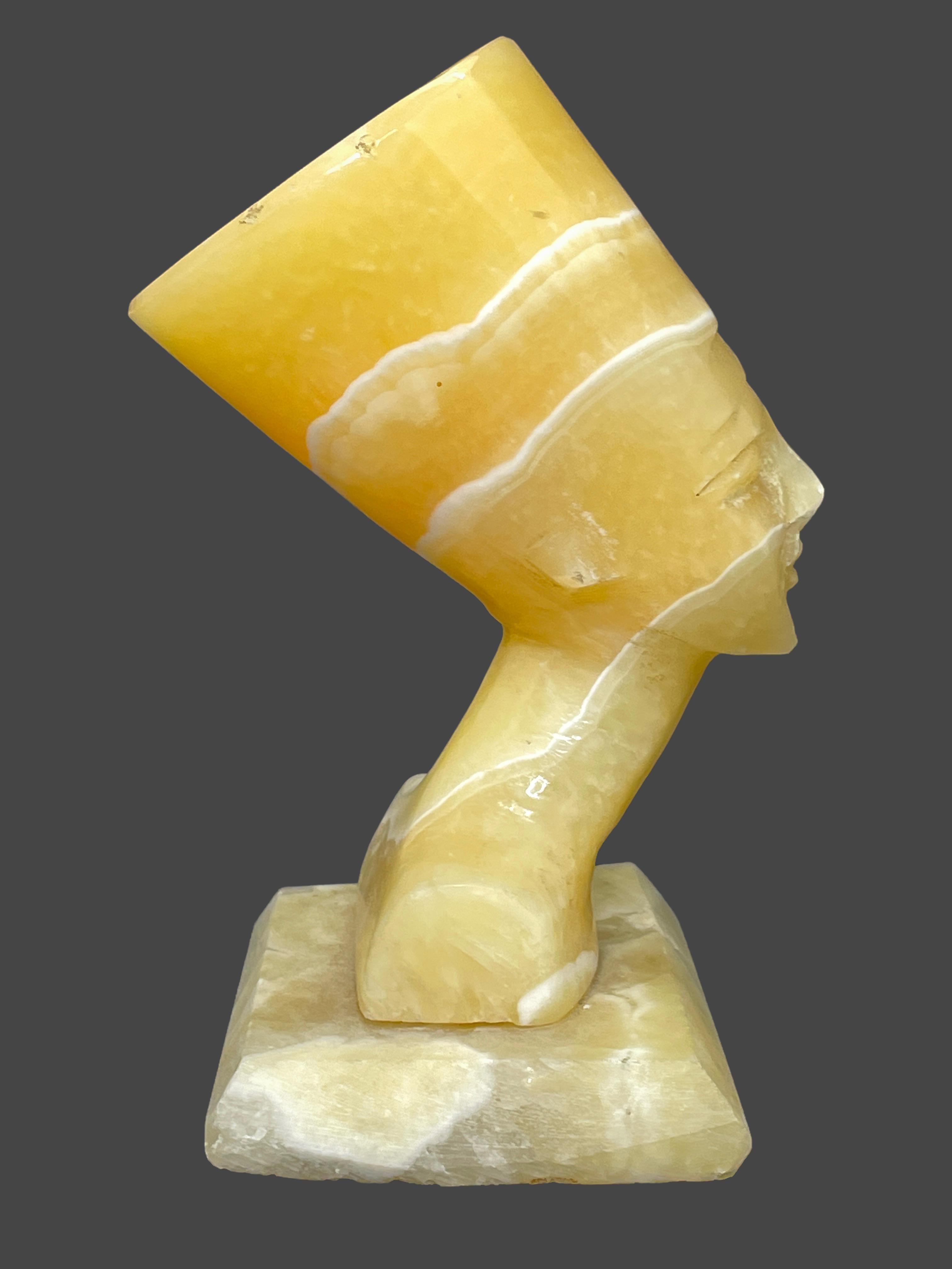 Vintage Decorative Nefertiti Egyptian Queen Marble Bust Statue, German, 1970s 1