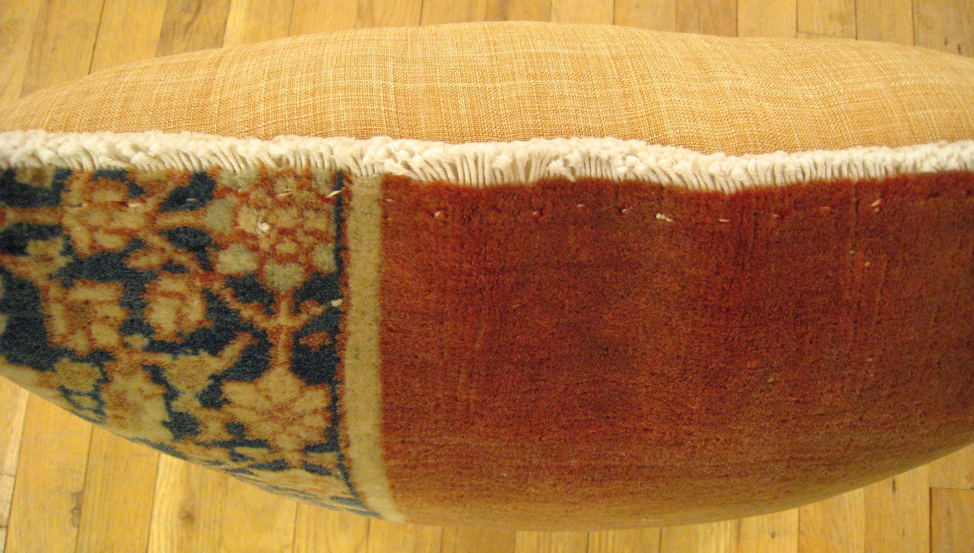 20th Century Vintage Decorative Persian Tabriz Oriental Carpet Pillow For Sale