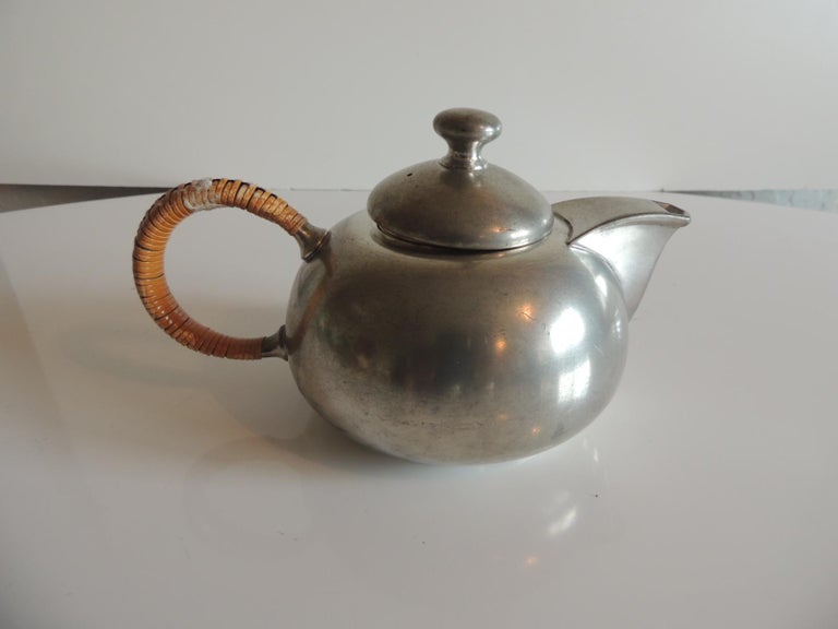 Vintage Decorative Pewter Tea Set by Royal Holland For Sale at 1stdibs